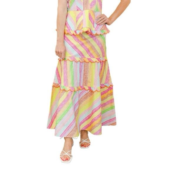 Celia B Rainbow Tiered Skirt - Picture 2 of 6